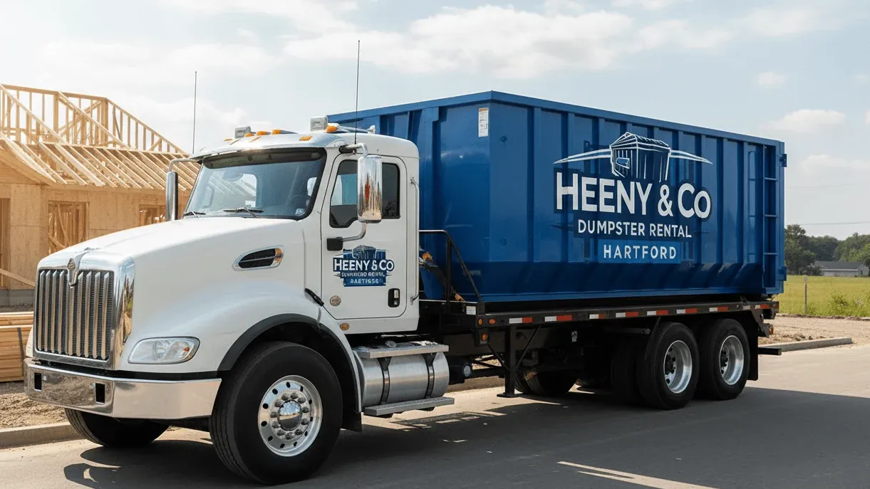 Roll-off dumpster delivery serving East Hartford, Connecticut from Hartford Roll-off dumpster delivery serving East Hartford, Connecticut from Hartford