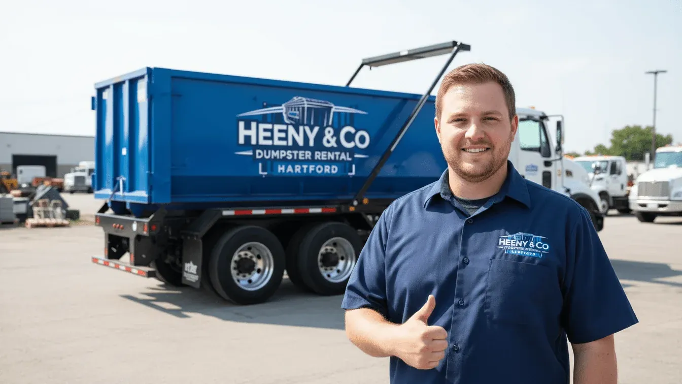 Roll-off dumpster delivery across the Capitol Region from Hartford, Connecticut Roll-off dumpster delivery across the Capitol Region from Hartford, Connecticut