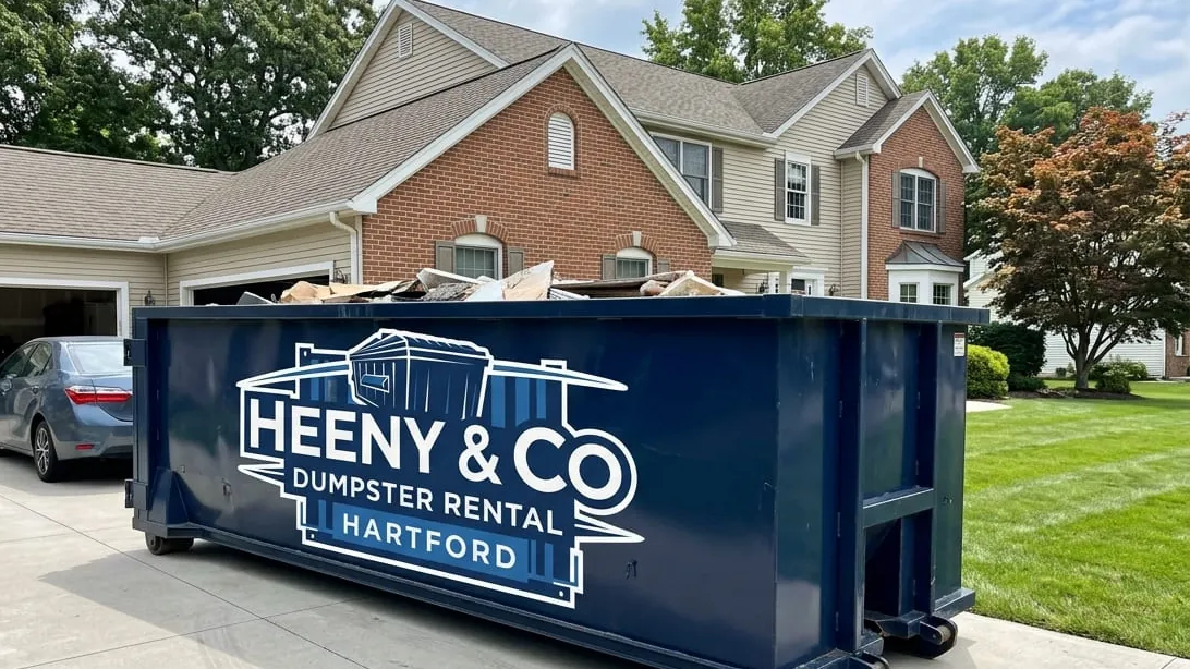 Roll-off dumpster delivery serving West Hartford, Connecticut from Hartford Roll-off dumpster delivery serving West Hartford, Connecticut from Hartford
