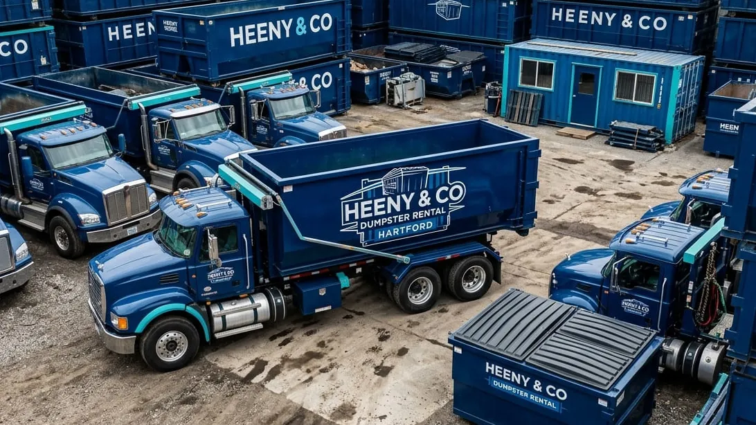 Recycling and disposal in Hartford, Connecticut — separated clean load headed for recovery rather than disposal
